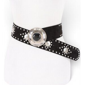 BNWT Concho Faux Suede Statement Western Belt Boho Belt